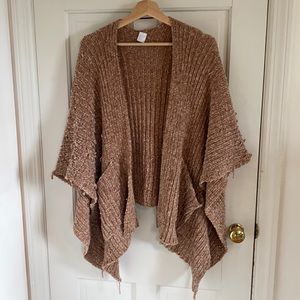 Earthbound Trading Co Caramel Brown Shawl / Poncho